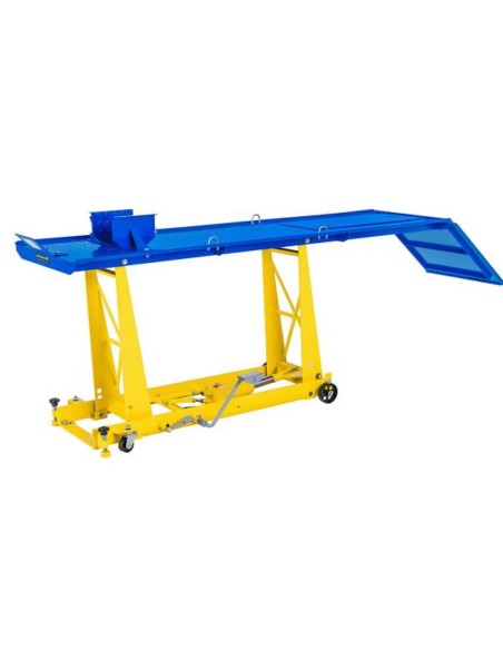 Platforminis keltuvas motociklo stalinis keltuvas motociklams su rampa 450kg 220 x 68 cm MSW MHB-450-780.2 Platforminis keltuvas motociklo stalinis keltuvas motociklams su rampa 450kg 220 x 68 cm MSW MHB-450-780.2