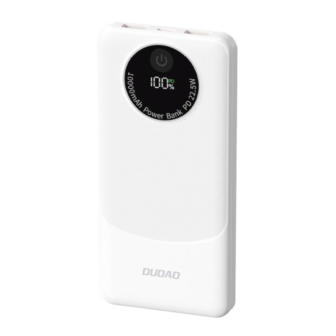 
Nešiojamoji baterija K12 10000mAh USB-A USB-C PD 22.5W - balta
