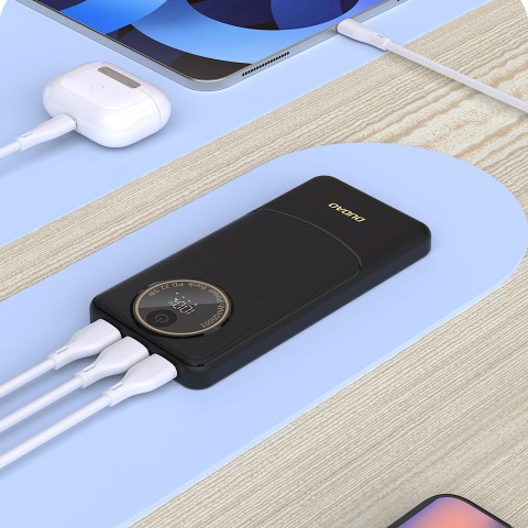 
Nešiojamoji baterija K12 10000mAh USB-A USB-C PD 22.5W - balta
