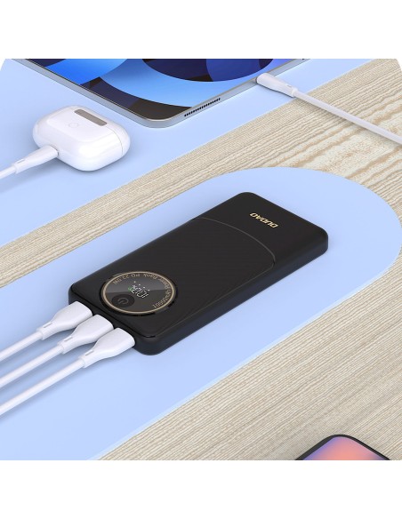 
Nešiojamoji baterija K12 10000mAh USB-A USB-C PD 22.5W - balta
