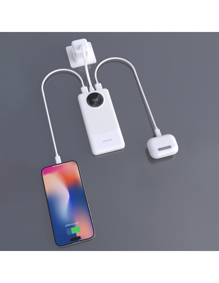 
Nešiojamoji baterija K12 10000mAh USB-A USB-C PD 22.5W - balta
