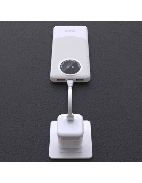 
Nešiojamoji baterija K12 10000mAh USB-A USB-C PD 22.5W - balta
