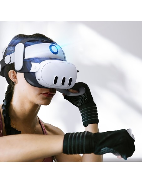 
Dirželis „Meta Quest 3 VR“ ausinėms su išorine baterija – baltas ir juodas
