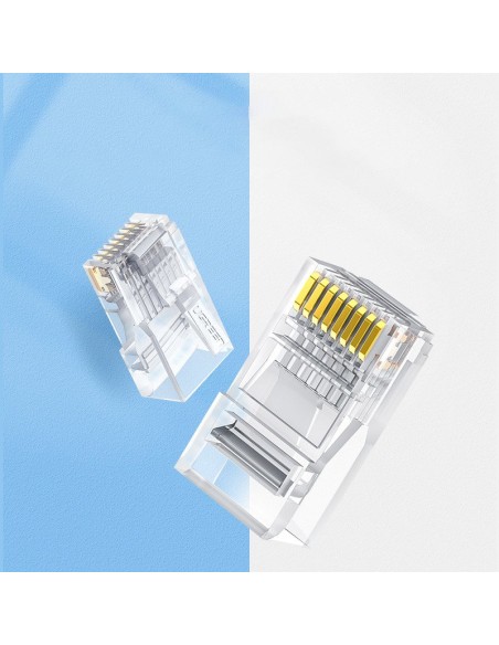 Kištukas RJ45 8P8C Cat 6 skaidrus SET 10vnt Kištukas RJ45 8P8C Cat 6 skaidrus SET 10vnt