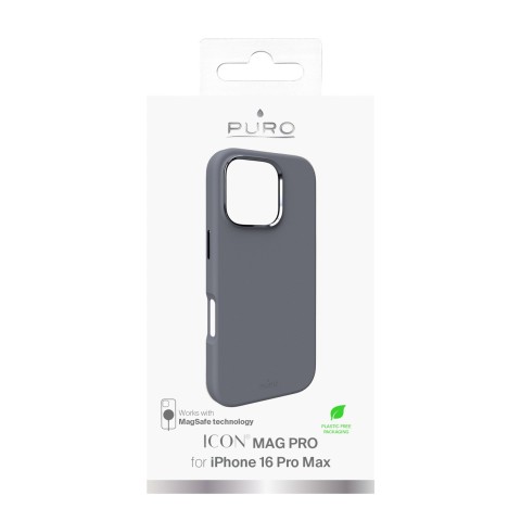 
„iPhone 16 Pro Max Icon Mag Pro MagSafe“ silikoninis dėklas – tamsiai pilkas
