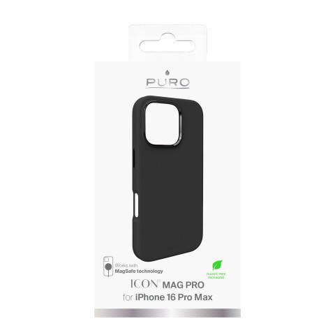 
„iPhone 16 Pro Max Icon Mag Pro MagSafe“ silikoninis dėklas – juodas
