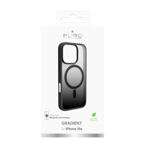 
„iPhone 16 Pro Max“ gradientinis „MagSafe“ silikoninis dėklas – juodas
