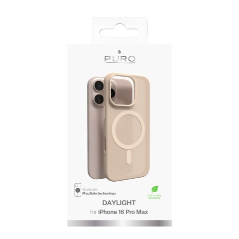 
„iPhone 16 Pro Max“ dienos šviesos „MagSafe“ silikoninis dėklas – smėlio spalvos
