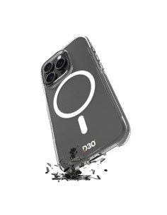 
„iPhone 16 Pro“ smūgiams atsparus D3O „MagSafe“ silikoninis dėklas – permatomas
