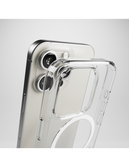 
„iPhone 16 Pro“ smūgiams atsparus D3O „MagSafe“ silikoninis dėklas – permatomas
