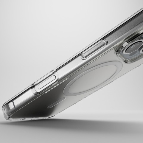 
„iPhone 16 Pro“ smūgiams atsparus D3O „MagSafe“ silikoninis dėklas – permatomas
