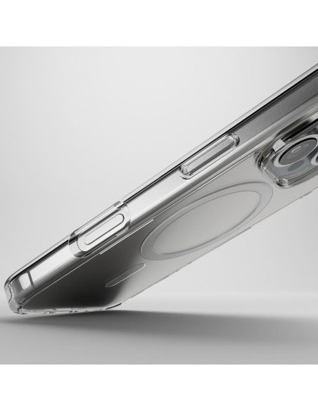 
„iPhone 16 Pro“ smūgiams atsparus D3O „MagSafe“ silikoninis dėklas – permatomas
