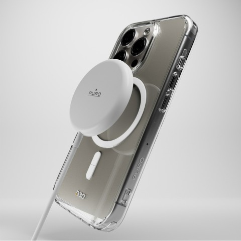 
„iPhone 16 Pro“ smūgiams atsparus D3O „MagSafe“ silikoninis dėklas – permatomas
