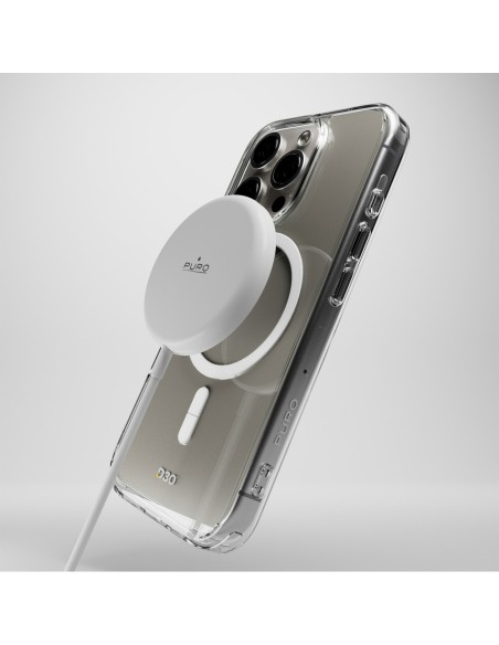 
„iPhone 16 Pro“ smūgiams atsparus D3O „MagSafe“ silikoninis dėklas – permatomas

