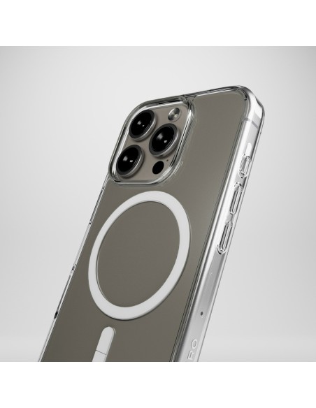 
„iPhone 16 Pro“ smūgiams atsparus D3O „MagSafe“ silikoninis dėklas – permatomas
