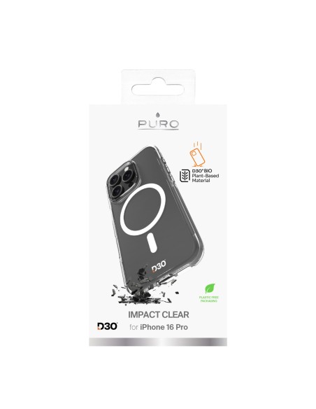 
„iPhone 16 Pro“ smūgiams atsparus D3O „MagSafe“ silikoninis dėklas – permatomas
