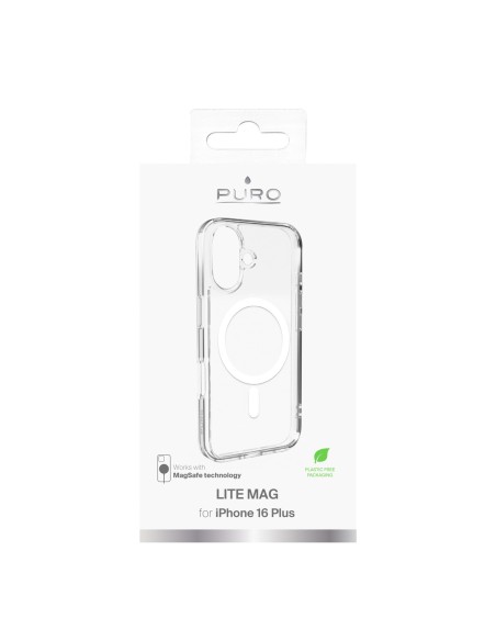 
„iPhone 16 Plus Lite“ „MagSafe“ silikoninis dėklas – skaidrus
