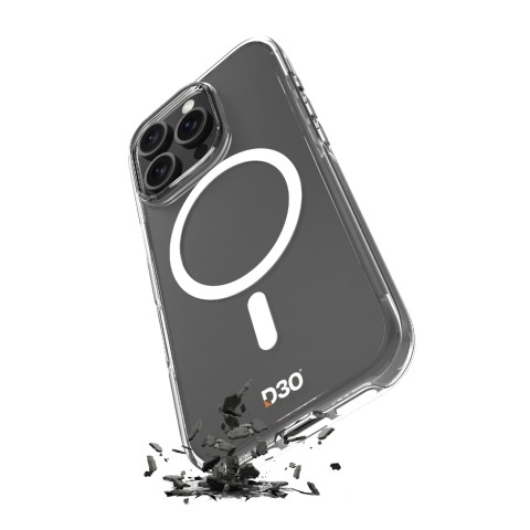 
„iPhone 16 Plus“ smūgiams atsparus D3O „MagSafe“ silikoninis dėklas – permatomas
