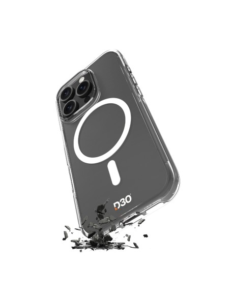 
„iPhone 16 Plus“ smūgiams atsparus D3O „MagSafe“ silikoninis dėklas – permatomas

