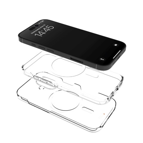 
„iPhone 16 Plus“ smūgiams atsparus D3O „MagSafe“ silikoninis dėklas – permatomas
