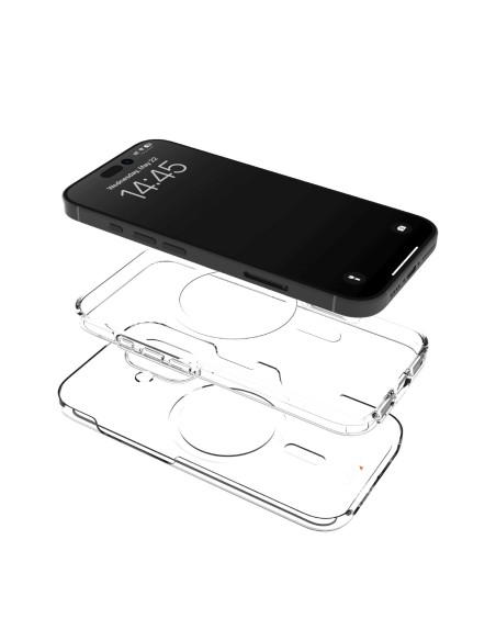 
„iPhone 16 Plus“ smūgiams atsparus D3O „MagSafe“ silikoninis dėklas – permatomas
