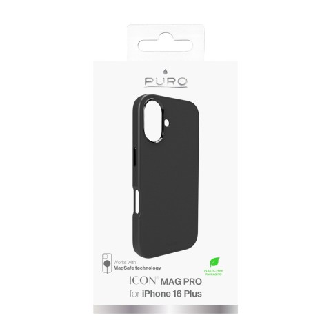 
„iPhone 16 Plus Icon Mag Pro MagSafe“ silikoninis dėklas – juodas
