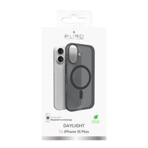 
„iPhone 16 Plus“ dienos šviesos „MagSafe“ silikoninis dėklas – juodas
