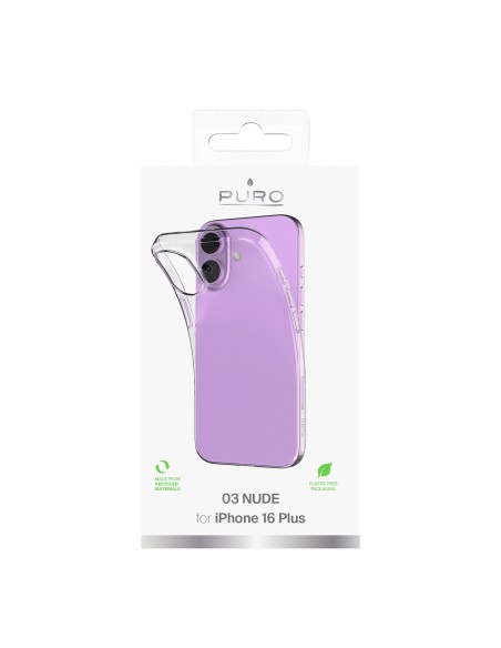 
Silikoninis dėklas, skirtas iPhone 16 Plus 03, nude spalvos - skaidrus

