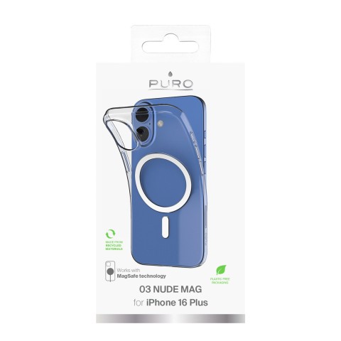 
Silikoninis dėklas, skirtas „iPhone 16 Plus 03 MagSafe“ – skaidrus
