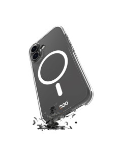 
„iPhone 16“ smūgiams atsparus D3O „MagSafe“ silikoninis dėklas – permatomas
