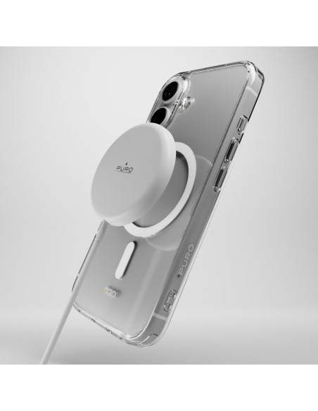 
„iPhone 16“ smūgiams atsparus D3O „MagSafe“ silikoninis dėklas – permatomas
