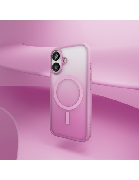 
„iPhone 16“ gradientinis „MagSafe“ silikoninis dėklas – rožinis
