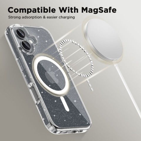 
„iPhone 16 FlexAir Hybrid MagSafe“ dėklas – skaidrus
