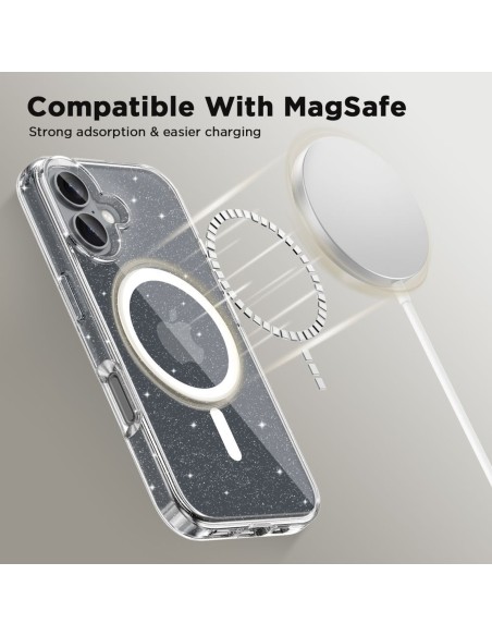 
„iPhone 16 FlexAir Hybrid MagSafe“ dėklas – skaidrus

