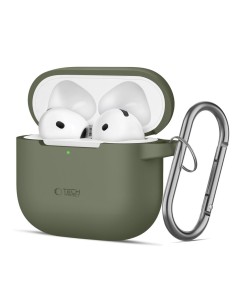 
Apple AirPods 4 silikoninis dėklas su kabliuku – žalias
