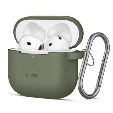 
Apple AirPods 4 silikoninis dėklas su kabliuku – žalias
