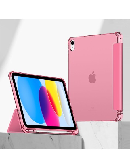 
iPad 10 / 2022 SC Pen hibridinis dėklas – rožinis permatomas

