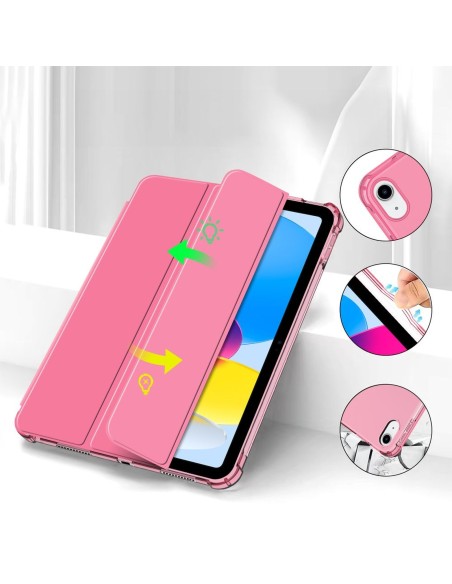 
iPad 10 / 2022 SC Pen hibridinis dėklas – rožinis permatomas
