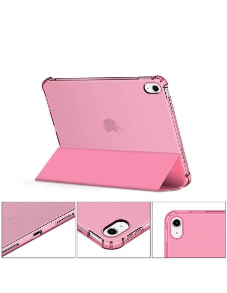 
iPad 10 / 2022 SC Pen hibridinis dėklas – rožinis permatomas
