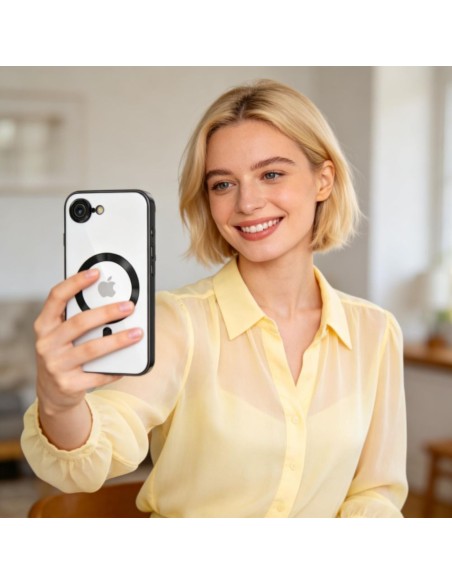 
iPhone 16e / 17e MagFlex MagSafe dėklas – permatomas
