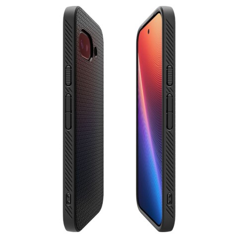 
„Google Pixel 9A Liquid Air“ dėklas – matinės juodos spalvos
