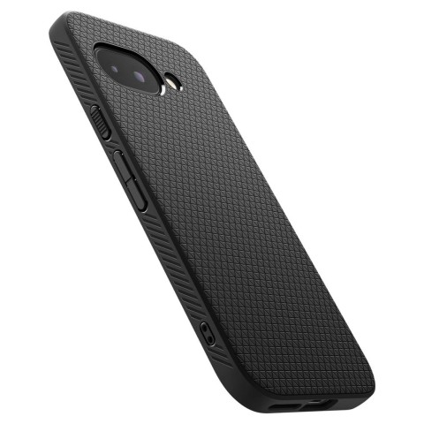 
„Google Pixel 9A Liquid Air“ dėklas – matinės juodos spalvos
