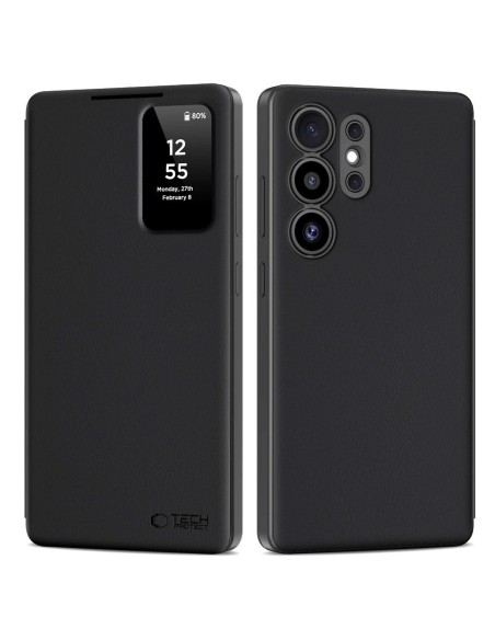 
„Samsung Galaxy S25 Ultra“ išmanusis piniginės dėklas – matinės juodos spalvos
