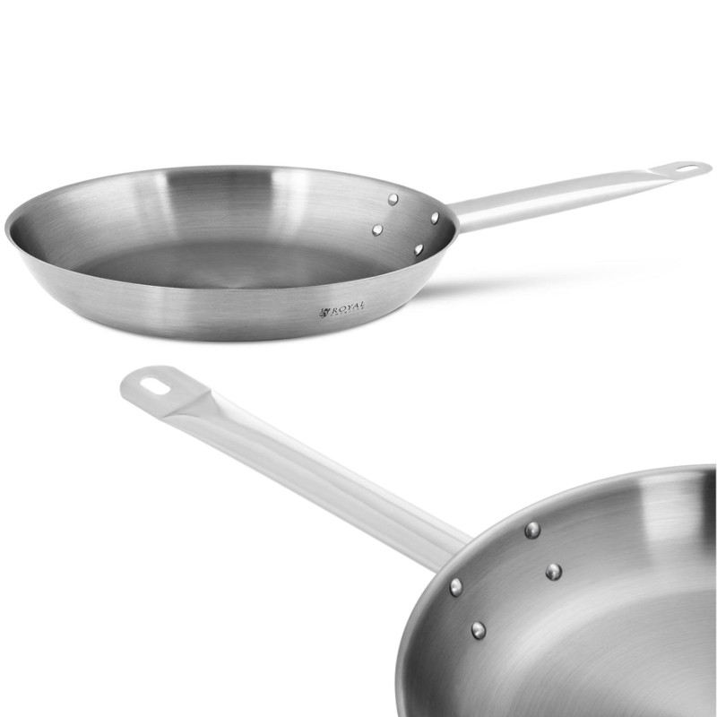 Nerūdijančio plieno keptuvės dujų indukcija sk. 30 cm Nerūdijančio plieno keptuvės dujų indukcija sk. 30 cm