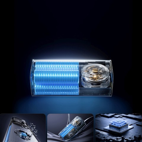 
„EnerGeek GR11“ 10000mAh išorinė baterija su ištraukiamu laidu, 100 W – pilka
