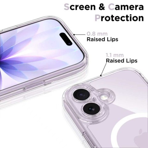 
„Magpeak Magsafe CC iPhone 17“ dėklas – permatomas
