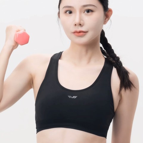 
Sportinės liemenėlės viršinė treniruotėms, XS dydis, juoda
