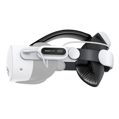 
Galvos dirželis su baterija, skirtas „Meta Quest 3“ ir „3S“ akiniams – baltas ir juodas
