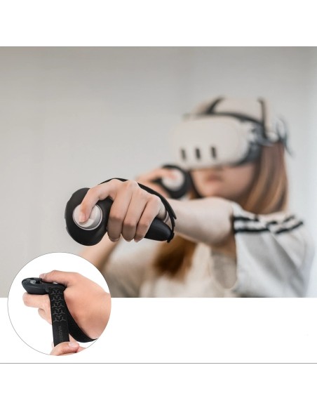 
Valdiklių laikikliai, skirti „Meta Quest 3“ ir „3S“ – juodi
