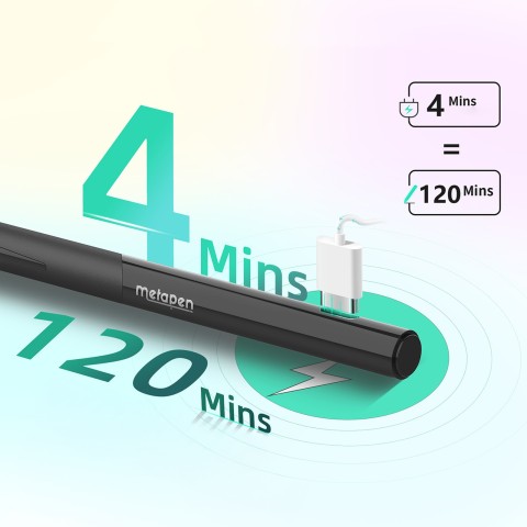 
iPad USB-C Pencil D1 Precision rašiklis – juodas
